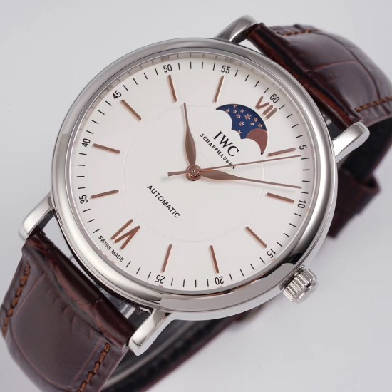 IWC-Portofino Automatic Moonphase White SS/LE 40mm AIF Cal.35800