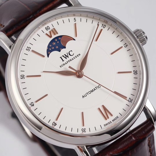 IWC-Portofino Automatic Moonphase White SS/LE 40mm AIF Cal.35800