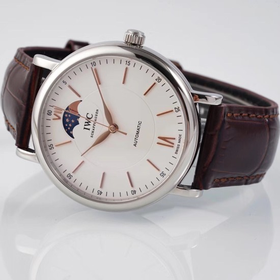 IWC-Portofino Automatic Moonphase White SS/LE 40mm AIF Cal.35800