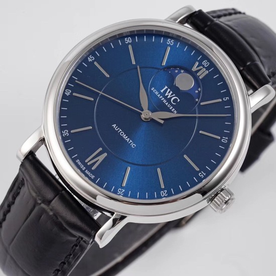 IWC-Portofino Automatic Moonphase White SS/LE 40mm Blue Dial AIF Cal.35800