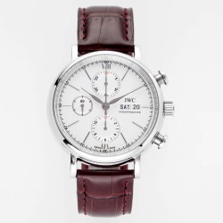 IWC-Portofino Chrono IW391007 42mm SS/LE White/SS TWF A7750