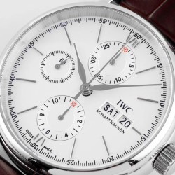 IWC-Portofino Chrono IW391007 42mm SS/LE White/SS TWF A7750