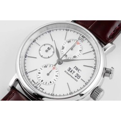 IWC-Portofino Chrono IW391007 42mm SS/LE White/SS TWF A7750