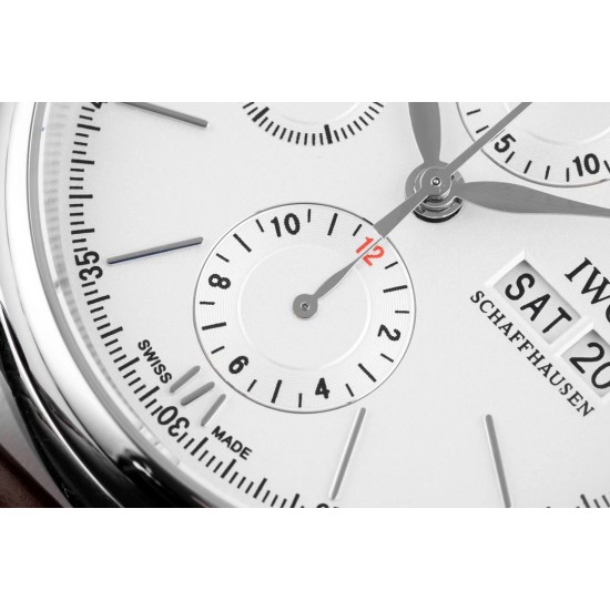 IWC-Portofino Chrono IW391007 42mm SS/LE White/SS TWF A7750