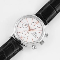 IWC-Portofino Chrono IW391031 42mm SS/LE White/RG TWF A7750