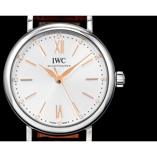 IWC-Portofino Automatic Ladies 34mm SS/LE White NRF A2892