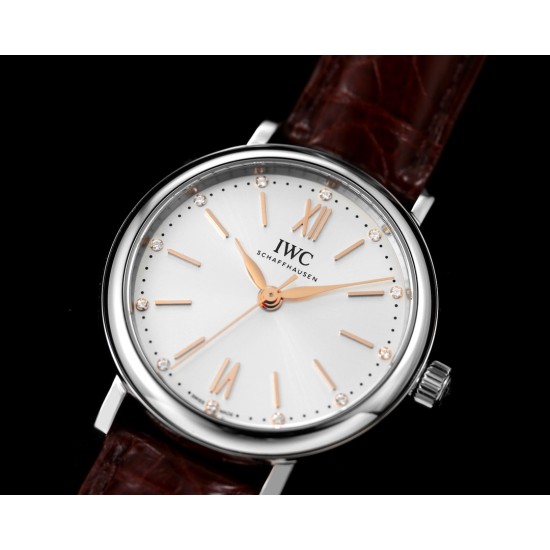 IWC-Portofino Automatic Ladies 34mm SS/LE White NRF A2892