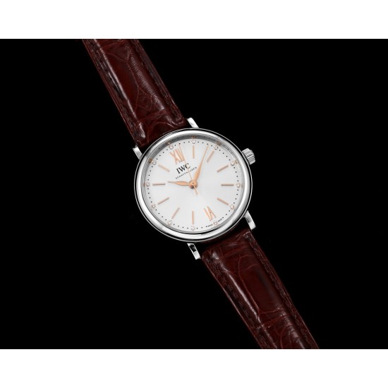 IWC-Portofino Automatic Ladies 34mm SS/LE White NRF A2892