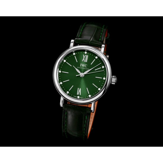 IWC-Portofino Automatic Ladies 34mm SS/LE Green NRF A2892