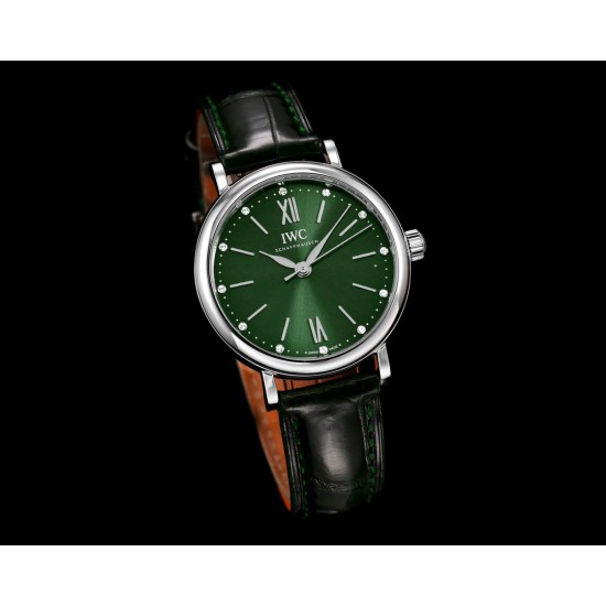 IWC-Portofino Automatic Ladies 34mm SS/LE Green NRF A2892