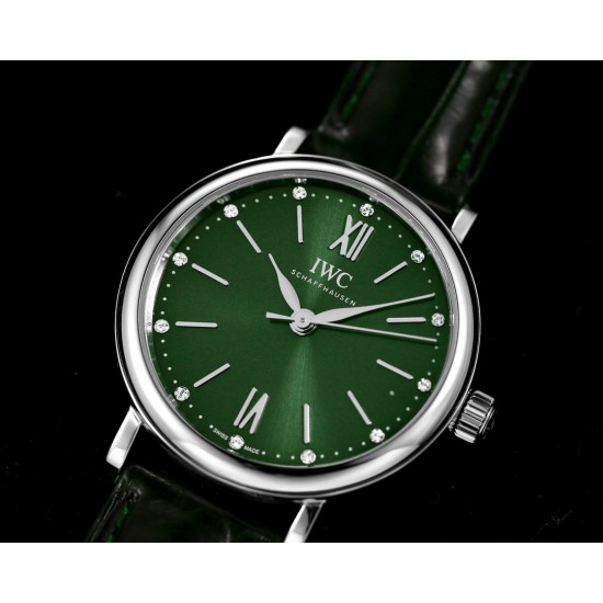 IWC-Portofino Automatic Ladies 34mm SS/LE Green NRF A2892