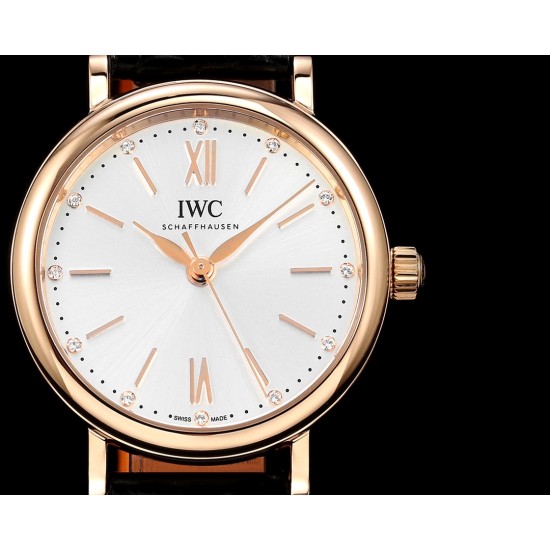 IWC-Portofino Automatic Ladies 34mm RG/LE White NRF A2892