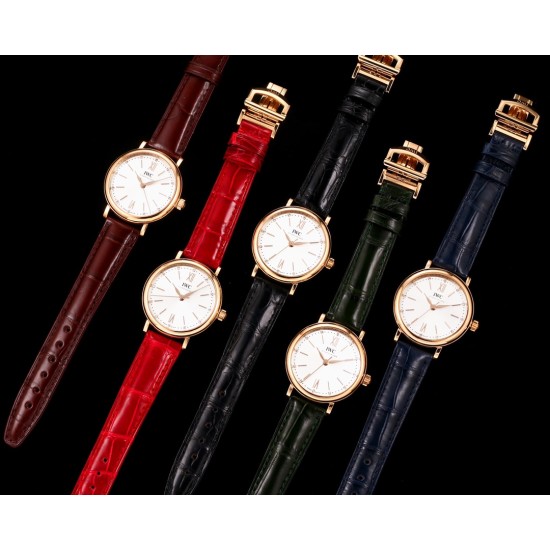 IWC-Portofino Automatic Ladies 34mm RG/LE White NRF A2892