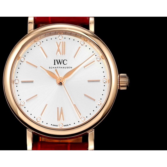 IWC-Portofino Automatic Ladies 34mm RG/LE White NRF A2892