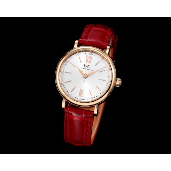 IWC-Portofino Automatic Ladies 34mm RG/LE White NRF A2892