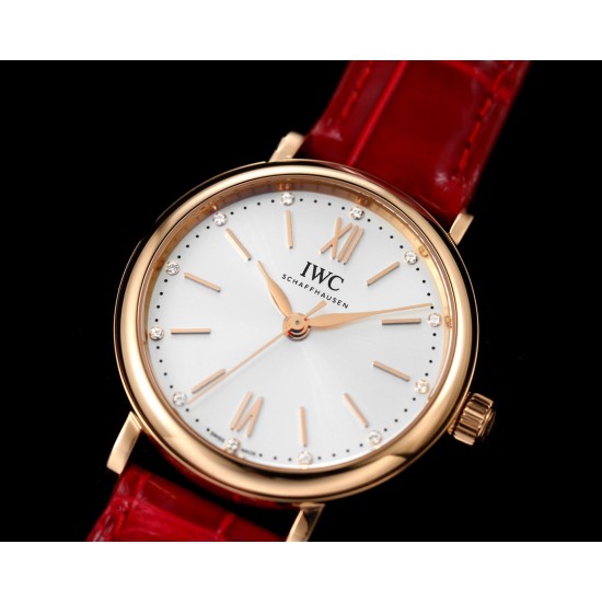 IWC-Portofino Automatic Ladies 34mm RG/LE White NRF A2892