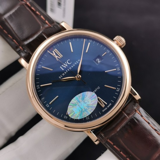 IWC-Portofino 40mm RG/LE Blue Dial MKS MY9015