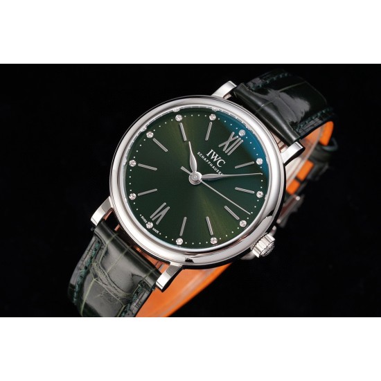 IWC-Portofino Automatic Ladies 34mm SS/LE Green Dial TBF MY9015