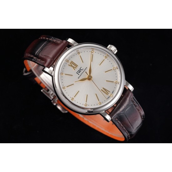 IWC-Portofino Automatic Ladies 34mm SS/LE White Dial TBF MY9015