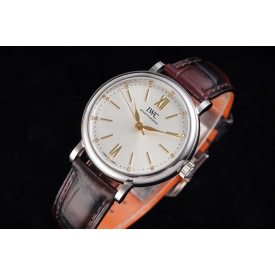 IWC-Portofino Automatic Ladies 34mm SS/LE White Dial TBF MY9015