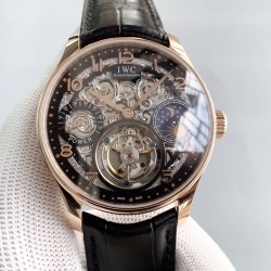 IWC-Portugieser Tourbillon Skeletonized Series IW504501 42mm RG/LE Black RG/Num YLF Tourbillon