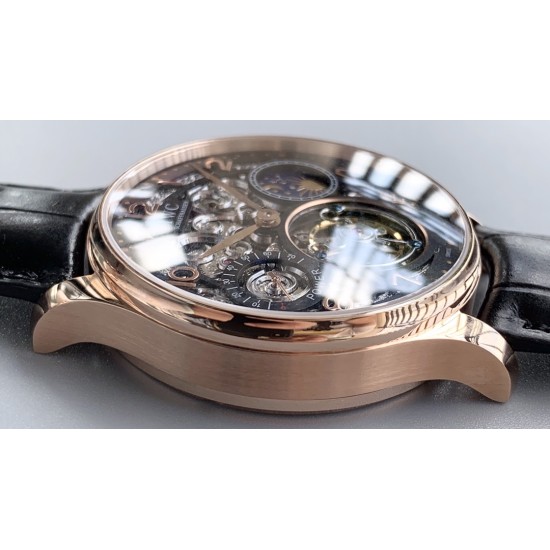 IWC-Portugieser Tourbillon Skeletonized Series IW504501 42mm RG/LE Black RG/Num YLF Tourbillon