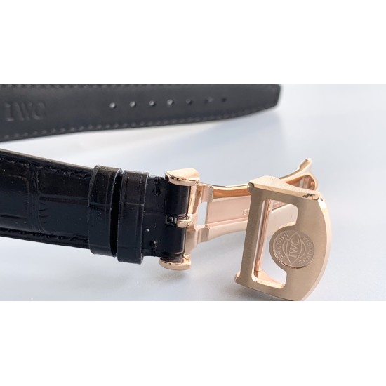 IWC-Portugieser Tourbillon Skeletonized Series IW504501 42mm RG/LE Black RG/Num YLF Tourbillon