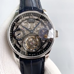 IWC-Portugieser Tourbillon Skeletonized Series IW504501 42mm SS/LE Black RG/Num YLF Tourbillon