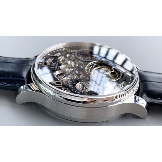 IWC-Portugieser Tourbillon Skeletonized Series IW504501 42mm SS/LE Black RG/Num YLF Tourbillon