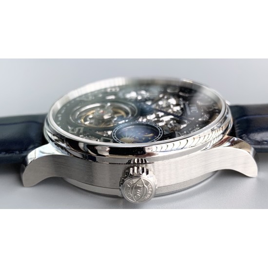 IWC-Portugieser Tourbillon Skeletonized Series IW504501 42mm SS/LE Black RG/Num YLF Tourbillon