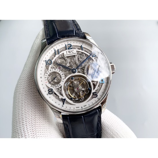 IWC-Portugieser Tourbillon Skeletonized Series IW504501 42mm SS/LE White RG/Num YLF Tourbillon