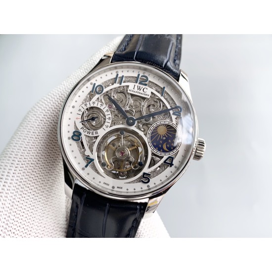 IWC-Portugieser Tourbillon Skeletonized Series IW504501 42mm SS/LE White RG/Num YLF Tourbillon