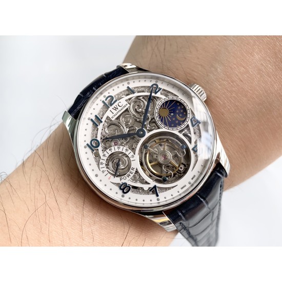 IWC-Portugieser Tourbillon Skeletonized Series IW504501 42mm SS/LE White RG/Num YLF Tourbillon