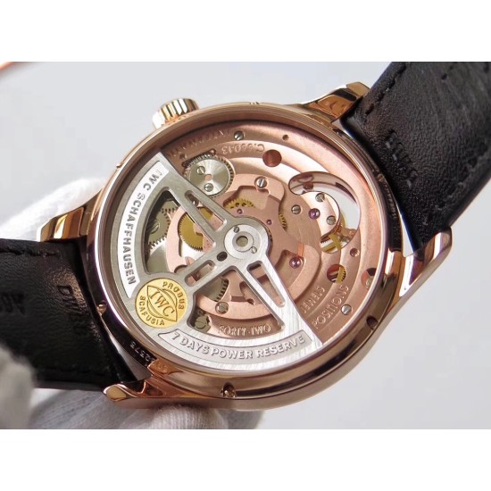 IWC-Portugieser Mystere Tourbillon 44mm RG/LE Black Dial ZF Tourbillon