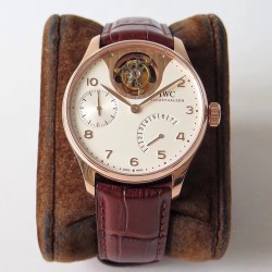 IWC-Portugieser Mystere Tourbillon 44mm RG/LE White Dial ZF Tourbillon