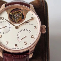 IWC-Portugieser Mystere Tourbillon 44mm RG/LE White Dial ZF Tourbillon
