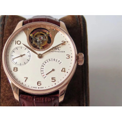 IWC-Portugieser Mystere Tourbillon 44mm RG/LE White Dial ZF Tourbillon