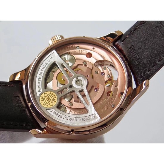 IWC-Portugieser Mystere Tourbillon 44mm RG/LE White Dial ZF Tourbillon