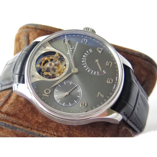IWC-Portugieser Mystere Tourbillon 44mm SS/LE Grey Dial ZF Tourbillon
