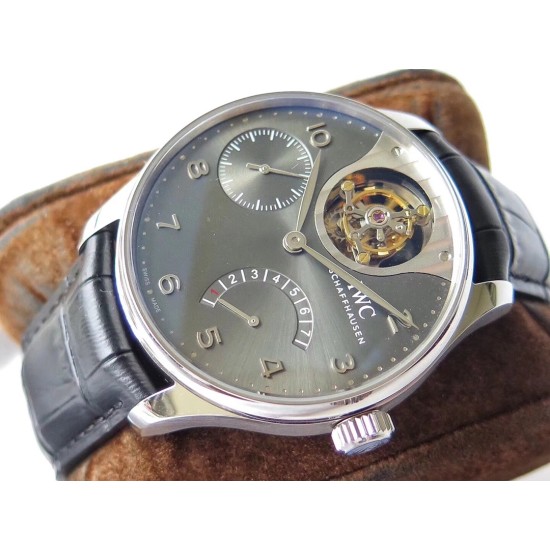 IWC-Portugieser Mystere Tourbillon 44mm SS/LE Grey Dial ZF Tourbillon