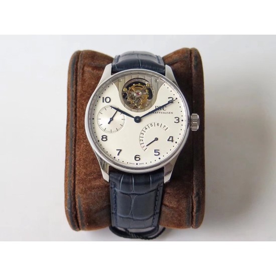 IWC-Portugieser Mystere Tourbillon 44mm SS/LE White Dial ZF Tourbillon