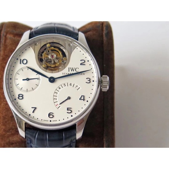 IWC-Portugieser Mystere Tourbillon 44mm SS/LE White Dial ZF Tourbillon