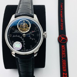 IWC-Portugieser Mystere Tourbillon 44mm SS/LE Black Dial YLF Tourbillon