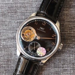 IWC-Portugieser Mystere Tourbillon lW546301 43mm SS/LE Black Dial YLF Tourbillon