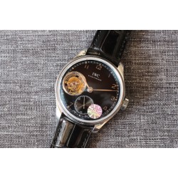 IWC-Portugieser Mystere Tourbillon lW546301 43mm SS/LE Black Dial YLF Tourbillon