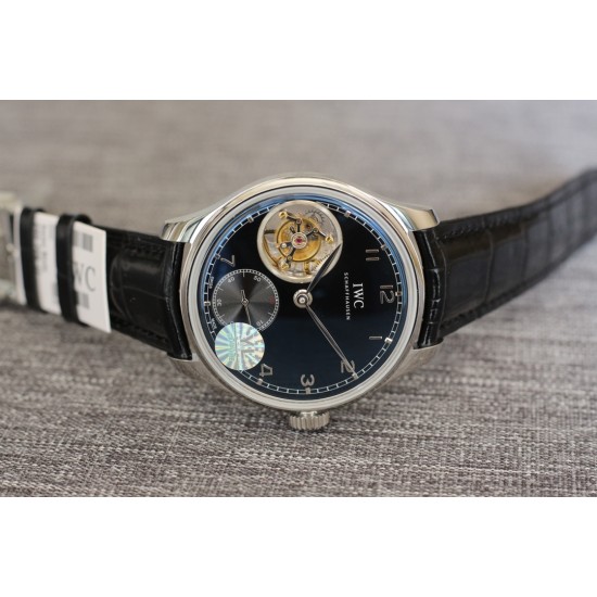 IWC-Portugieser Mystere Tourbillon lW546301 43mm SS/LE Black Dial YLF Tourbillon