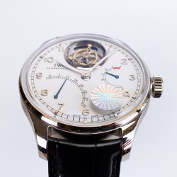 IWC-Portugieser Mystere Tourbillon 44mm SS/LE White Dial YLF Tourbillon