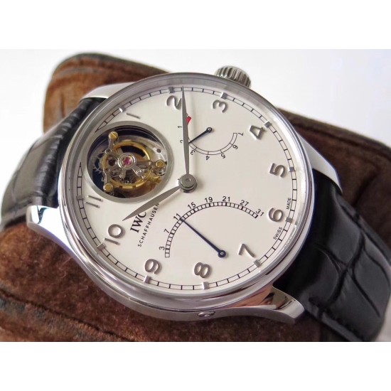 IWC-Portugieser Mystere Tourbillon 44mm SS/LE White Dial ZF Tourbillon