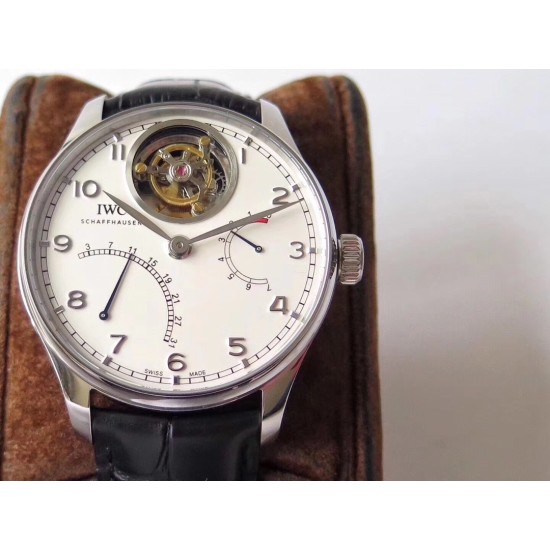 IWC-Portugieser Mystere Tourbillon 44mm SS/LE White Dial ZF Tourbillon