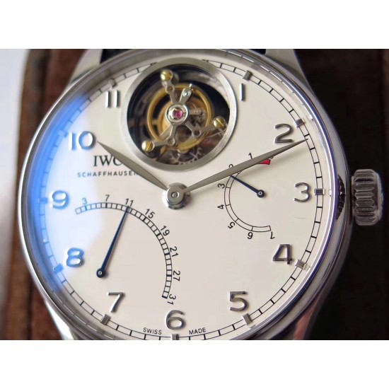 IWC-Portugieser Mystere Tourbillon 44mm SS/LE White Dial ZF Tourbillon